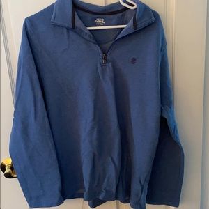 Izod blue quarter zip sweatshirt